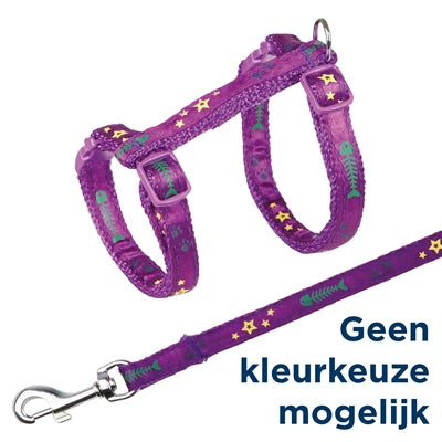 Product image of:TRIXIE KATTENTUIG MET RIEM VISGRAAT ASSORTI