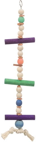 Product image of:TRIXIE SPEELGOED MET TOUW & KRALEN HOUT / LEER MEERKLEURIG