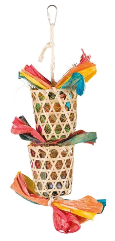 Product image of:TRIXIE VOGEL NATUURSPEELGOED AAN SISALKOORD PALMBLAD / MAISLIES