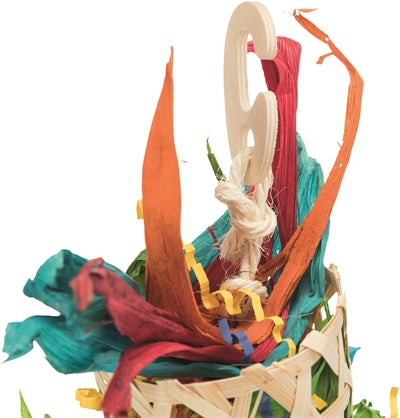 Product image of:TRIXIE VOGEL NATUURSPEELGOED AAN SISALKOORD PALMBLAD / MAISLIES