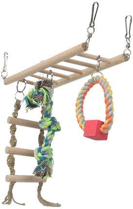 Product image of:TRIXIE HANGBRUG MET TOUWLADDER / TOUW FRET HOUT / TOUW