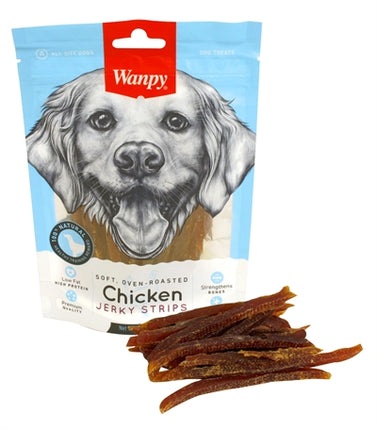 Product image of:WANPY SOFT OVEN-ROASTED CHICKEN JERKY STRIPS