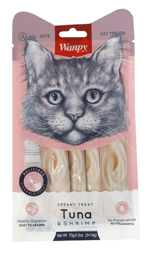 Product image of:WANPY CREAMY LICKABLE TREATS TUNA / SHRIMP