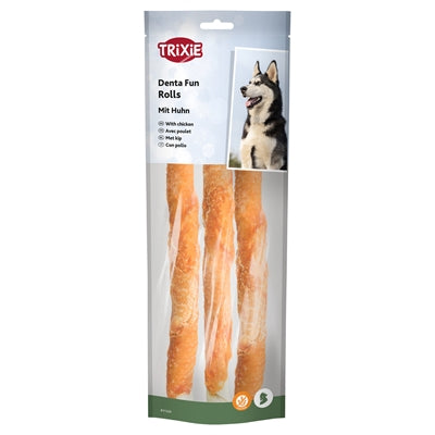 Product image of:TRIXIE DENTA FUN CHICKEN CHEWING ROLLS