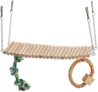 Product image of:TRIXIE HANGBRUG HOUT MET FLOS SPEELGOED