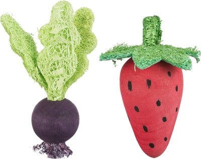Product image of:TRIXIE SPEELBAL SET BIET / AARDBEI HOUT / LOOFAH