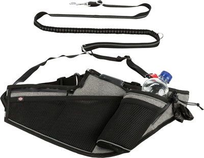 Product image of:TRIXIE JOGGINGRIEM MET LIJN GRIJS / ZWART