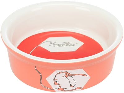 Product image of:TRIXIE VOERBAK / WATERBAK KERAMIEK STRIP KONIJN ASSORTI