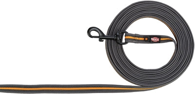 Product image of:TRIXIE HONDENRIEM SLEEPLIJN FUSION GRAFIET GRIJS / PAPAYA ORANJE