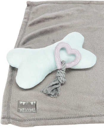 Product image of:TRIXIE JUNIOR PUPPY SET FLEECE DEKEN EN SPEELGOED