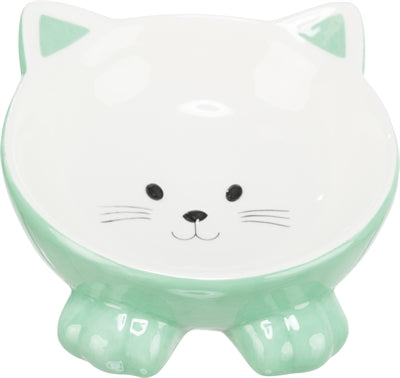 Product image of:TRIXIE VOERBAK / DRINKBAK KATTENKOP VERHOOGD KERAMIEK ASSORTI