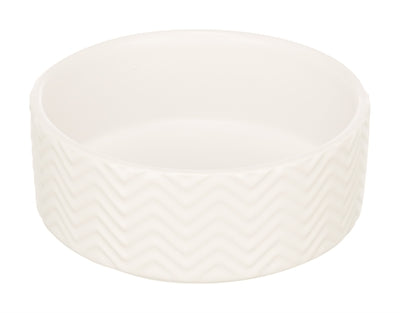 Product image of:TRIXIE VOERBAK / DRINKBAK WAVE KERAMIEK WIT