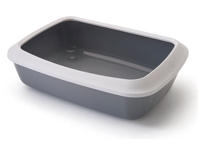 Product image of:SAVIC KATTENBAK IRIZ MET RAND KOUDGRIJS / WIT