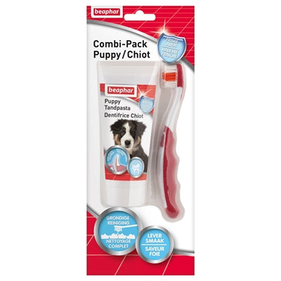 Product image of:BEAPHAR TANDPASTA EN BORSTEL COMBI-PACK PUPPY