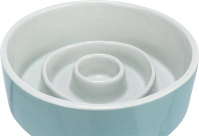 Product image of:TRIXIE VOERBAK SLOWFEEDING KERAMIEK GRIJS / BLAUW