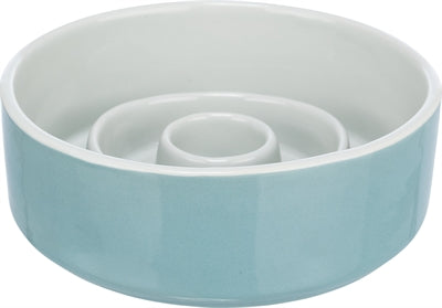 Product image of:TRIXIE VOERBAK SLOWFEEDING KERAMIEK GRIJS / BLAUW