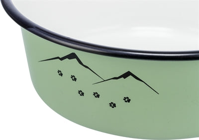 Product image of:TRIXIE VOERBAK DRINKBAK EMAILLE / RVS GROEN