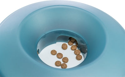 Product image of:TRIXIE SLOWFEEDING ROCKING BOWL KUNSTSTOF / TPR GRIJS / BLAUW