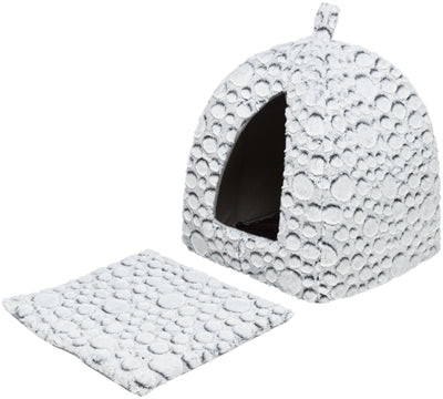 Product image of:TRIXIE KATTENMAND IGLO MILA PLUCHE WIT / GRIJS