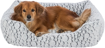 Product image of:TRIXIE HONDENMAND MILA HOEKIG PLUCHE WIT / GRIJS