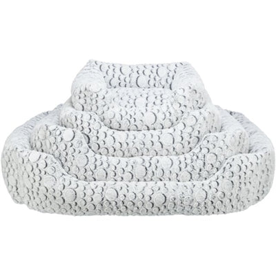 Product image of:TRIXIE HONDENMAND MILA HOEKIG PLUCHE WIT / GRIJS