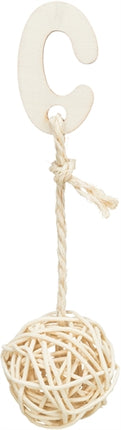 Product image of:TRIXIE 3 ROTAN BALLEN MET BEL AAN TOUW NATUREL