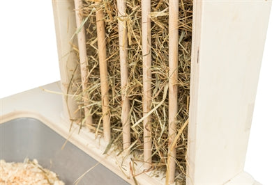 Product image of:TRIXIE VOEDERSTATION MET VOERBAK / WATERBAK / HOOIRUIF HOUT NATUREL