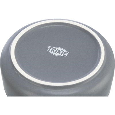 Product image of:TRIXIE VOERBAK DRINKBAK SET KERAMIEK GRIJS / HOUT