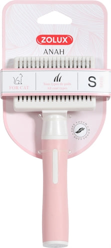 Product image of:ZOLUX ANAH SLICKERBORSTEL INTREKBAAR ROZE / WIT