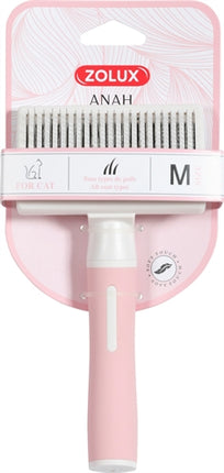Product image of:ZOLUX ANAH SLICKERBORSTEL INTREKBAAR ROZE / WIT