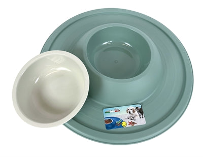 Product image of:HAPPY PET MAD ABOUT PETS VOERBAK / DRINKBAK VOLCANO SALIE GROEN