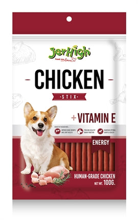 Product image of:JERHIGH CHICKEN STIX MET KIP EN VITAMINE E