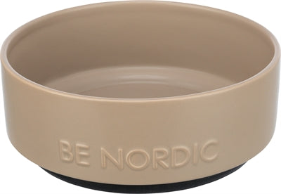 Product image of:TRIXIE BE NORDIC VOERBAK HOND KERAMIEK/ RUBBER TAUPE