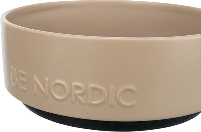 Product image of:TRIXIE BE NORDIC VOERBAK HOND KERAMIEK/ RUBBER TAUPE