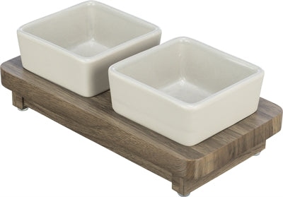 Product image of:TRIXIE VOERBAK HOND SET CITYSTYLE KERAMIEK GRIJS / BRUIN