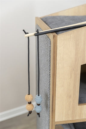 Product image of:TRIXIE KATTENSPEELGOED SPEELHENGEL MET HALTER CITYSTYLE VILT / HOUT