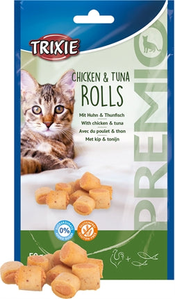 Product image of:TRIXIE PREMIO KIP & TONIJN ROLLETJES VOOR KATTEN GLUTENVRIJ