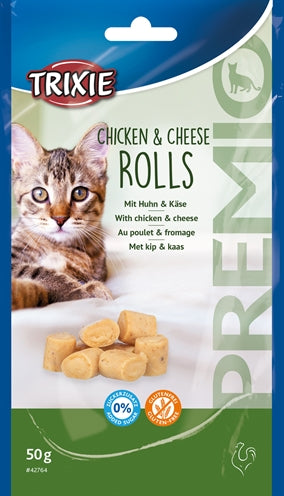 Product image of:TRIXIE PREMIO KIP & KAAS ROLLETJES VOOR KATTEN GLUTENVRIJ