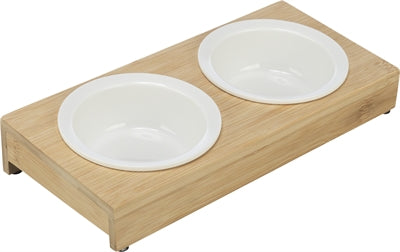 Product image of:TRIXIE VOERBAK WATERBAK-SET KERAMIEK / BAMBOE