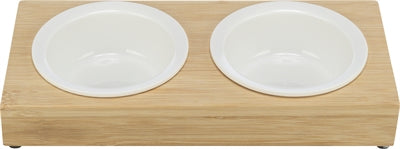 Product image of:TRIXIE VOERBAK WATERBAK-SET KERAMIEK / BAMBOE
