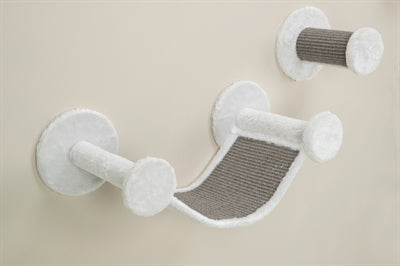 Product image of:TRIXIE KATTEN KLIMSET VOOR AAN DE MUUR 4 KLIMPLEKKEN WIT / GRIJS