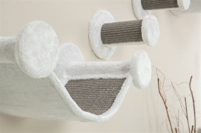 Product image of:TRIXIE KATTEN KLIMSET VOOR AAN DE MUUR 4 KLIMPLEKKEN WIT / GRIJS