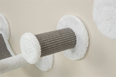 Product image of:TRIXIE KATTEN KLIMSET VOOR AAN DE MUUR 4 KLIMPLEKKEN WIT / GRIJS