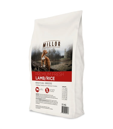 Product image of:MILLOR PREMIUM EXTRUDED FRESH ADULT LAMB / RICE