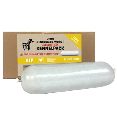 Product image of:FREDS GESTOOMD VERS VLEES WORST KENNELPACK KIP TARWE EN GLUTENVRIJ