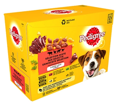Product image of:PEDIGREE MULTIPACK MAALTIJDZAKJES FAVOURITES IN GELEI