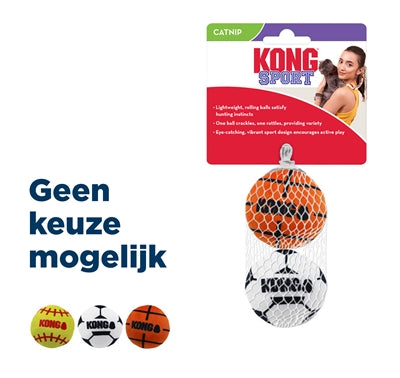 Product image of:KONG CAT SPORT BALLS MET CATNIP ASSORTI