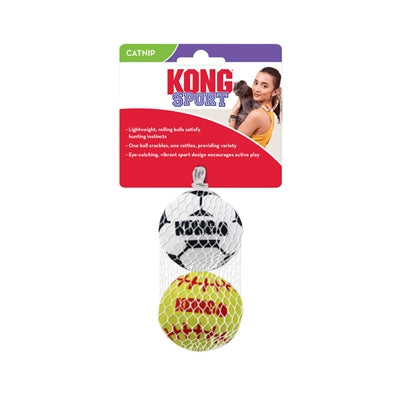 Product image of:KONG CAT SPORT BALLS MET CATNIP ASSORTI