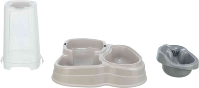 Product image of:TRIXIE VOERDISPENSER EN WATERDISPENSER KUNSTSTOF GRIJS / TAUPE