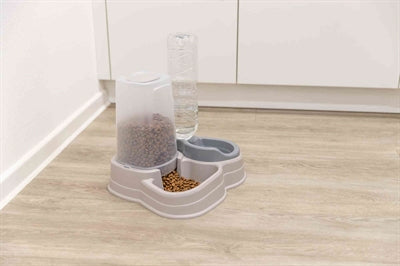 Product image of:TRIXIE VOERDISPENSER EN WATERDISPENSER KUNSTSTOF GRIJS / TAUPE